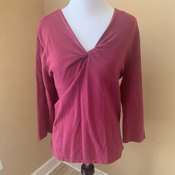 J Jill Twist Front Stretch Top size L - Picture 1 of 4